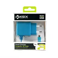 KSIX Micro USB hálózati töltő 1A kék