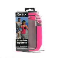 KSIX V-Armband Lycra with velcro universal for smartphone up to 5.7 inches rózsaszín