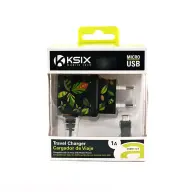 KSIX Micro USB hálózati töltő 1A fekete