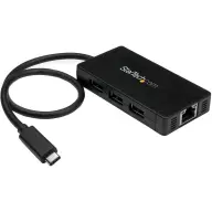 STARTECH 3-Port USB 3.0 Hub with Gigabit Ethernet - USB-C - Includes Power Adapter