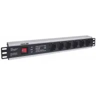 INTELLINET 19" 1.5U Rackmount 6-Way Power Strip 713962