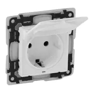 LEGRAND Valena Life 2P+F aljzat gyermekvédelemmel csapófedéllel IP44 fehér