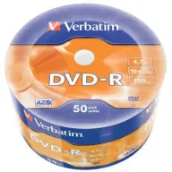 VERBATIM DVD-R 16x 50kom zsugor fóliás