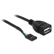 DELOCK USB Pin header Átalakító Fekete 40cm 83825