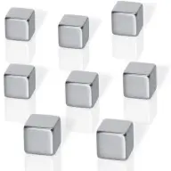BE!BOARD Neodymium Erős kocka mágnes 8 db ezüst