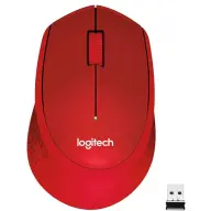 LOGITECH M330 Silent Plus wireless quiet mouse - red