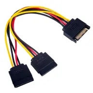 AKYGA SATA PSU Splitter Black 15cm AK-CA-31