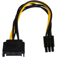 AKYGA SATA PSU PCI Express 6 pin power cable Black 15cm AK-CA-30