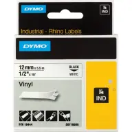 DYMO Feliratozógép szalag vinyl 12 mm x 5.5 m fehér-fekete