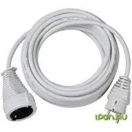 BRENNENSTUHL Quality extension cable of plastic 5m white H05VV-F 3G1.5