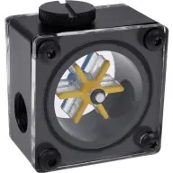 ALPHACOOL 17350 Eisfluegel flow indicator G1/4 square - fekete