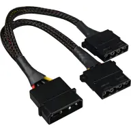 SHARKOON Molex Tápkábel Fekete 15cm 4044951018925