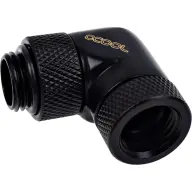 ALPHACOOL 17260 Eiszapfen angled adaptor 90° rotatable G1/4 outer thread to G1/4 inner thread - black