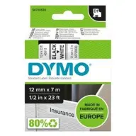 DYMO Feliratozószalag D1 12mm fekete-fehér