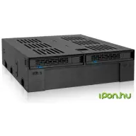 ICYDOCK MB322SP-B 2x2.5" SAS/SATA HDD/SSD Mobile Rack +3.5" Slot for External 5.25" Bay -Comparable to Tray-Less Design