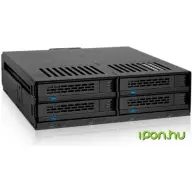 ICYDOCK MB324SP-B 4 Bay 2.5" SAS/SATA HDD & SSD Hot Swap Cage for External 5.25" Bay -Comparable to Tray-Less Design