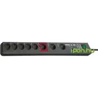 BRENNENSTUHL Secure-Tec 19.500A automatic extension socket with surge protection 8-way anthracite 3m H05VV-F 3G1.5 1xMaster 5xSlave 2xPermanent