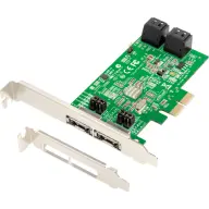 DAWICONTROL DC-624e 4 Channel SATA 6G RAID 5 PCIe 2.0 x2 Controller OEM