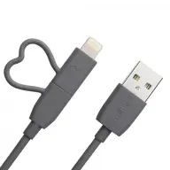GGMM USB Lightning és Micro USB Töltő/adatkábel Szürke 1m GGMM-AC-12