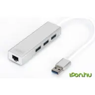 DIGITUS DA-70250-1 USB 3.0 3-Port Hub and Gigabit LAN Adapter