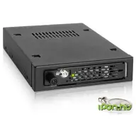 ICYDOCK MB491SKL-B Industrial Full Metal 2.5” SATA/SAS HDD & SSD Mobile Rack for External 3.5" Drive Bay with Key Lock & Thumb Screw Design