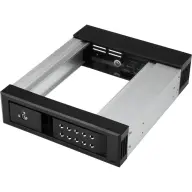 STARTECH HSB1SATSASBA - 5.25 to 3.5 Hard Drive Hot Swap Bay - For 3.5" SATA/SAS Drives - Trayless - Aluminum