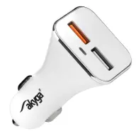 AKYGA Autós töltő 2xUSB 3A fekete