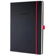 SIGEL Jegyzetfüzet exkluzív A4 vonalas 194 oldal keményfedeles Conceptum Red Edition fekete-piros