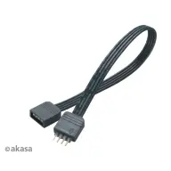 AKASA 2/3/4 pin Tápkábel Fekete 50cm AK-CBLD01-50BK