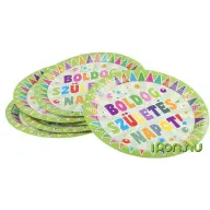 Glücklich születésnapot/Zászló dachte Papier Teller