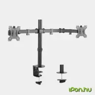 HARMANTRADE DLA12 Dupla asztali karos LCD - LED monitor tartó