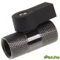 ALPHACOOL 17354 2-way ball valve G1/4 - nickel black