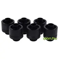 ALPHACOOL 17234 Eiszapfen 16/10mm compression fitting G1/4 - black 6 piece