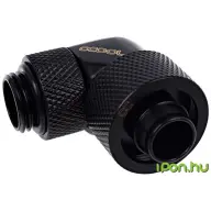 ALPHACOOL 17236 Eiszapfen 16/10mm compression fitting 90° rotatable G1/4 - black