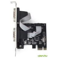 GEMBIRD 2 serial port PCI-Express add-on card with extra low-profile bracket