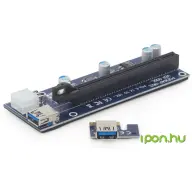 GEMBIRD PCI-Express riser add-on card PCI-ex 6-pin power connector