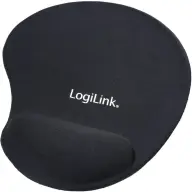 LOGILINK Mousepad with GEL Wrist Rest Support Fekete