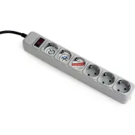 GEMBIRD SPG6-B-6C Surge protector 6 sockets 1.8m