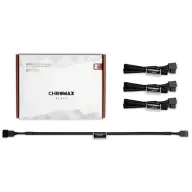 NOCTUA NA-SEC1 chromax.black 4 tűs PWM kábel hosszabbító fekete 4 darabos szett