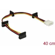 DELOCK Molex SATA táp Tápkábel Fekete 40cm 60142