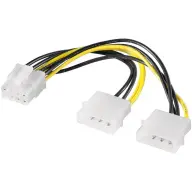 GOOBAY PCI Express 8 pin Molex Tápkábel Fehér 15cm 93241