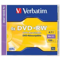 VERBATIM DVD+RW Matt srebrno 4x normalan case