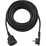BRENNENSTUHL Short extension cable with right-angle flat plug 10m H05VV-F3G1.5 Black