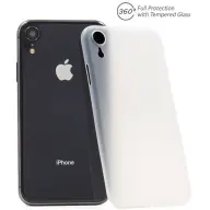 VIREO Jelly 2:1 Ultra tanak Staklo kutijica + film iPhone XR providno bijela