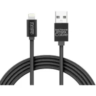 DELIGHT USB Lightning Töltő/adatkábel Fekete 1m 55442I-BK
