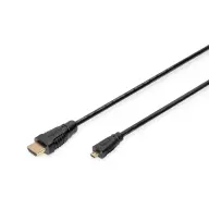 DIGITUS HDMI Micro HDMI transformator Crno 1m AK-330115-010-S