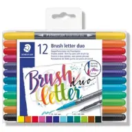 STAEDTLER Brush letter Duo Ecsetirón készlet 0.5-0.8/1.0-6.0 mm kétvégű 12 szín