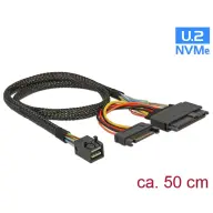 DELOCK SATA Drugi adapter Črn 50cm 84819
