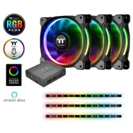 THERMALTAKE Riing Plus 12 LED RGB Radiator Cooling Fan TT Premium Edition 3-teiliges Lumi Plus combo Set