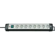 BRENNENSTUHL Premium-Line extension socket 8-way black/light grey 5m H05VV-F 3G1.5